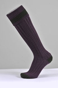 Merino Wool Contrasting Turnover Shooting Sock
